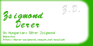 zsigmond derer business card